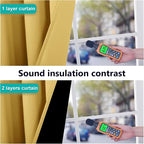 NICETOWN 100% Blackout Short Curtains with Black Liners, Thermal Insulated Full Blackout 2-Layer Lined Drapes, Energy Efficiency Window Draperies for Bedroom (2 Panels, 37" W by 63" L, Bright Yellow)