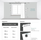 Deconovo Living Room Curtains 90 Inches Long, Blackout Curtains for Bedroom
