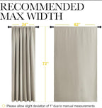 NICETOWN 2 Panels Blackout Curtains, Rod Pocket Window Curtains Room Darkning Drapes for Bedroom/Living Room, Thermal Insulated Solid Draperies for Home Office/Study, 62 by 72-Inch, Natural