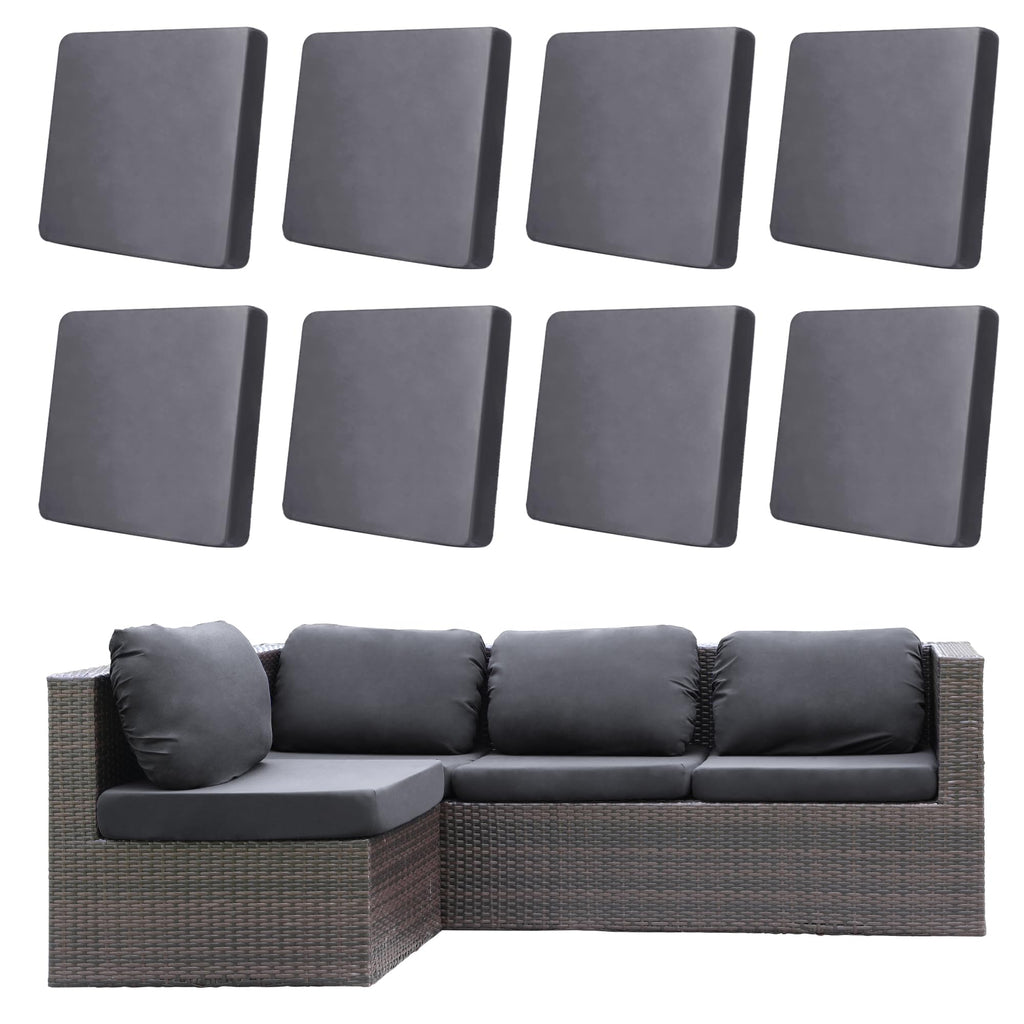 DREAHOTEXTIL 8Pcs Outdoor Cushion Covers, Elastic Patio Cushion Covers