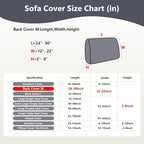 Couch Cushion Covers for Sofa Couch Covers Wear-Resistant Universal Sofa Cover Washable Stretch for Sectional Slipcovers (Texture-Gray,Back Cover M)