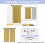 Simplebrand Blackout Extra 10ft Curtains for Patio 120 Inches Long 2 Panels Set, Solid Thermal Insulated Energy Saving Rod Pocket Window Treatment Curtains Blackout Drapes, 50" Wx120 L, Bright Gold