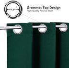 ChrisDowa Grommet Blackout Curtains for Bedroom and Living Room - 2 Panels Set Thermal Insulated Room Darkening Curtains (Forest Green, 52W x 84L)