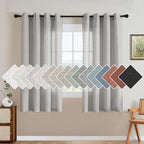 H.VERSAILTEX 63 inch Linen Semi Sheer Curtains for Living Room/Home Decorative Rich Natural Linen Curtains for Bedroom/Laundry - 2 Panels - Elegant Nickel Grommet Top - 52x63 - Inch, Dove