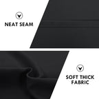 DWCN Short Black Blackout Curtains for Half Window - Room Darkening Thermal Insulated Kitchen and Bedroom Curtains 60x36 inches Long, Set of 2 Window Curtain Panels