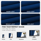 Joydeco Blackout Curtains 45 Inch Length 2 Panels Set, Thermal Insulated Long Curtains& Drapes 2 Burg, Room Darkening Grommet Drapes for Living Room Bedroom Window (W52 x L45 Inch, Royal Blue)