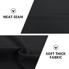 DWCN Blackout Curtains for Living Room Thermal Insulated, Energy Saving & Noise Reducing Bedroom Curtains, Black, W 70x L 63 Inch, Set of 2 Rod Pocket Curtain Panels
