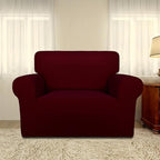 PureFit Super Stretch Sofa Slipcover – Spandex Non Slip Soft Couch Sofa Cover, Washable Furniture Protector with Non Skid Foam and Elastic Bottom for Kids, Pets (Oversized, Wine)