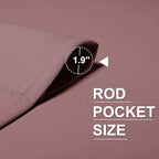 RYB HOME Half Curtain Tiers 36 inch Length, Rod Pocket Summer Heat Blocking Thermal Insulated Short Blackout Curtains for Small Window, Width 34 by Length 36, Dusty Rose, 2 Panels