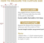 H.VERSAILTEX 2 Pack Ultra Luxurious High Woven Linen Elegant Curtains Grommet Semi Sheer Curtain Panels Light Filtering Privacy Panels Drapes, Nickel Grommet, Extra Long 52x108-Inch, Heathered Natural