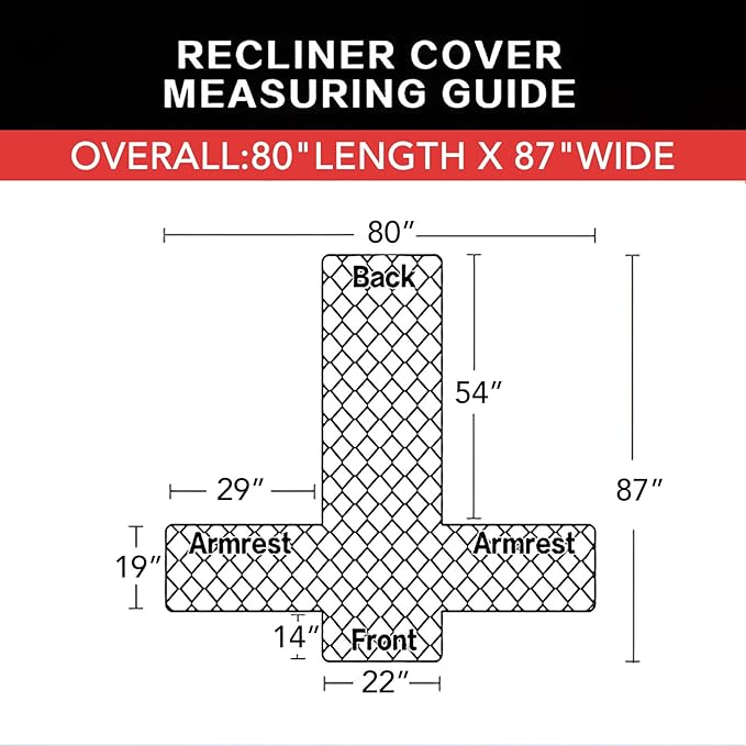 Easy-Going Reversible Couch Cover, Recliner 22 in, Brown/Brown