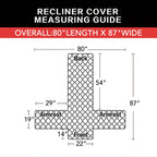 Easy-Going Recliner Chair Slipcover Reversible Sofa Cover Water Resistant Couch Cover Furniture Protector with Elastic Straps for Pets Dog (Recliner 22 inch, Camel/Ivory)