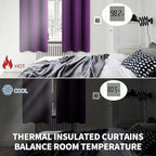 BGment Blackout Curtains - Grommet Thermal Insulated Room Darkening Bedroom and Living Room Curtain, Set of 2 Panels (38 x 45 Inch, Purple)