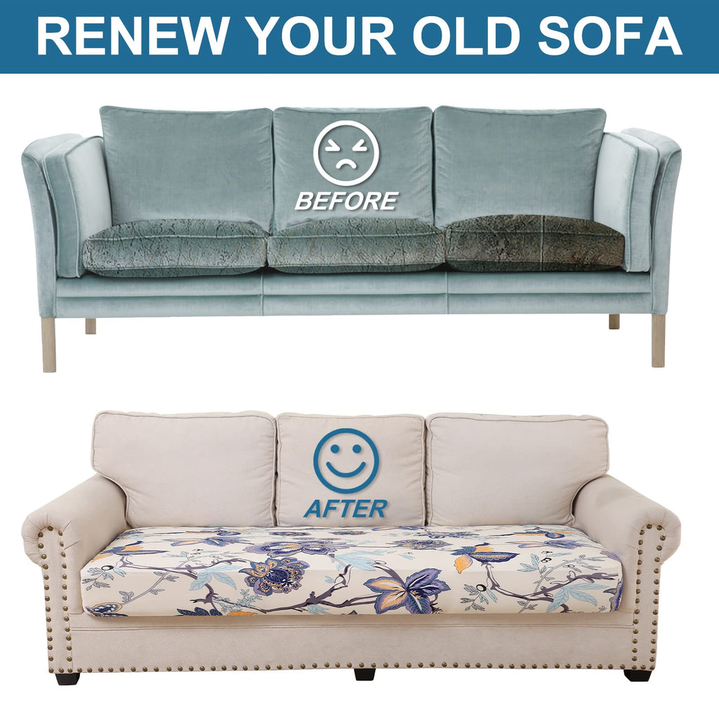 Smiry Printed Couch Cushion Covers, Stretch Couch Covers for Sofa