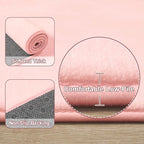 Amearea 4x4 Square Area Rugs for Bedroom Living Room, Modern Pink Thickened Memory Foam Rug, Fluffy Indoor Washable Rug Non Slip Minimalist Carpet for Entryway Kids Boys Girls Dorm Nursery Room Decor