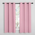 NICETOWN Crystal Pink Room Darkening Curtains for Kitchen, Window Treatment Thermal Insulated Solid Grommet Room Darkening Curtains/Drapes for Bedroom (Set of 2, 42 inches Wide by 48 inches Long)