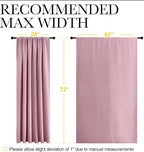 NICETOWN 2 Panels Blackout Curtains, Rod Pocket Window Curtains Room Darkning Drapes for Bedroom/Living Room, Thermal Insulated Solid Draperies for Home Office/Study, 62 by 72-Inch, Rouge Pink