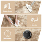 yulidayang Fluffy Round Rug,Small Area Rugs,Shaggy Rug 5'X5',Tie-Dyed Beige