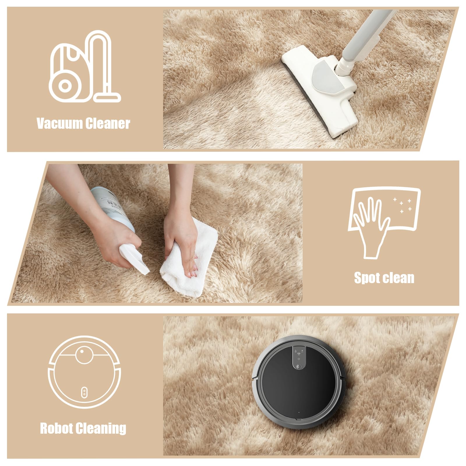 9x12 Fluffy Area Rugs for Living Room Bedroom,Large Fuzzy Shag Area Rug