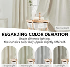 Deconovo Blackout Curtains, Thermal Insulated, W42 x L72 2 Panels, Back Tab, Machine Washable, Room-Darkening Drapes for Bedroom/Living Room Light Beige