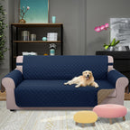 U-NICE HOME Reversible Sofa Cover Couch Cover for Dogs, Navy/Taupe