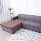 hyha Waterproof Sectional Couch Covers, Non Slip Sofa Couch Cushion Covers L Shape, Thick Stretch Jacquard Fabric, Washable Sofa Slipcovers with Elastic Bottom (1 Piece for Chaise, Camel)
