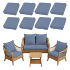 SUKAIKEQA 8PCS Patio Cushion Covers.Patio Furniture Couch SeatSlipcovers