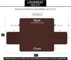 U-NICE HOME Loveseat Sofa Cover Reversible Couch Cover for Dogs with Elastic Straps Water Resistant Furniture Protector for Pets for 2 Cushion Couch (Loveseat, Sand/Beige)
