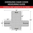 Easy-Going Reversible Couch Cover, Oversized Chair, Peacockblue/Beige