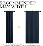 NICETOWN 2 Panels Blackout Curtains, Rod Pocket Thermal Insulated Drapes for Kitchen, Heavy Duty Small Window Treatment for Dorm Room, Studio Apartment, Basement (Navy Blue, W42 x L30)