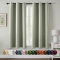 MIULEE Blackout Curtains for Bedroom 2 Panels 40 x 54 Inch Long Sage Green