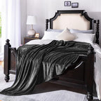 JIAHANNHA Fleece Dark Grey Blanket Throw Blankets for Sofa Couch Bed 280GSM,Super Soft Cozy and Luxury Bed Blanket for All Season Twin Size 60 x x80 inches