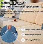 Couch Cushion Covers for Sofa Couch Covers Wear-Resistant Universal Sofa Cover Washable Stretch for Sectional Slipcovers (Texture-Blue,Large Double Seat Cover)