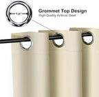 ChrisDowa Room Darkening Curtains for Bedroom and Living Room 45 Inch Long