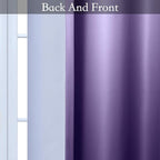 SimpleHome Ombre Room Darkening Curtains for Bedroom, Light Blocking Grey White to Lavender Purple Thermal Insulated Grommet Window Curtains/Drapes for Living Room,2 Panels, 52x84 inches Length