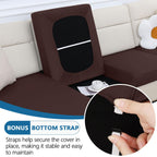 hyha Milk Silk Couch Cushion Covers, Sofa Covers for 3 Cushion Couch