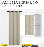 NICETOWN Thermal Insulated Grommet Room Darkening Curtains/Draperies/Panels for Bedroom (Cream, 2 Panels, W42 x L63 inches)