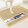 Muddy Mat® | Super Water Absorbent Door Mat Indoor, Microfiber Quick Dry Chenille Entryway Rug, Slip Resistant Front Door Mat, Indoor Mats for Entryway, Machine Washable Pet Rug, Beige 6ft x 9ft