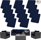 Outdoor Cushion Covers Set,14PCS Patio Furniture Couch Seat Slipcovers, Replacement for Sofa Sectional Chair(Cover，Only)