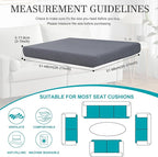 12Pcs Stretch Patio Cushion Covers,Outdoor Couch Covers Replacement,Outdoor Couch & Sofa Slipcovers,for Patio Furniture Cushion Covers,Washable Reusable Furniture Protector (Grey,Cover Only)