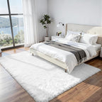 8x10 Area Rugs for Living Room:Ultra Soft Fluffy Shag White Rugs for Bedroom, Non-Slip Large Fuzzy Plush Rug Indoor Floor Carpet for Nursery Kids Boys Girls Room, Dorms, Playroom, Modern Home Decor
