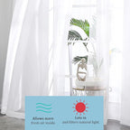 OWENIE White Sheer Curtains 108" inches Length 2 Panels Set, Sheer Curtains Rod Pocket Voile Drapes for Living Room, Airy Soft-Touching Drapes, 2 PCS Panels, Each 42" W x 108" L