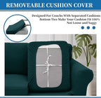 XINEAGE 2026 New 4 Pieces Couch Covers for 3 Cushion Couch Super Stretch Thick Soft Sofa Cover Anti Slip Sofa Slipcover Dogs Cats Furniture Protector (Blackish Green, 71"-91")