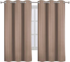 LEMOMO Cappuccino Blackout Curtains 38 x 54 Inch Length/Set of 2 Curtain Panels/Thermal Insulated Room Darkening Blackout Curtains for Bedroom