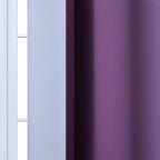 Yakamok Room Darkening Ombre Curtains 84 Inch Length, Purple and Greyish White Thermal Insulated Gradient Color Curtains,Light Blocking Grommet Window Drapes for Bedroom,70 Inch Width,2 Panels