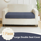 Couch Cushion Covers for Sofa Couch Covers Wear-Resistant Universal Sofa Cover Washable Stretch for Sectional Slipcovers (Texture-Gray Blue,Large Double Seat Cover)