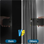 100% Blackout Curtains for Bedroom, Portable DIY Window Blinds, No Drill Window Shades & Blackout Blinds with Stickers & Tabs for Travel, Dorm Room, Media Room (79" x 57")