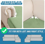 Couch Cover Stretch Velvet Sofa Cushion Cover 1-Piece - Elastic Washable Slipcover for Seat or Backrest, Couch Seat Covers for Sofas (Avocado Green)