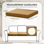 8Pcs Stretch Patio Cushion Covers,Outdoor Couch Covers Replacement,Outdoor Couch & Sofa Slipcovers,for Patio Furniture Cushion Covers,Washable Reusable urniture Protector (Camel, Cover Only)