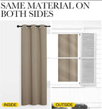 NICETOWN Bedroom Curtain Panels Blackout Draperies, Thermal Insulated Solid Grommet Blackout Curtains/Drapes (Taupe, 1 Pair, 29 by 40-inch)